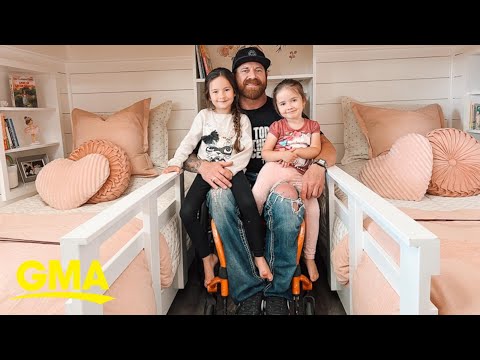 “Wheelchair Dad” Builds Amazing Bunk Beds For His Daughters