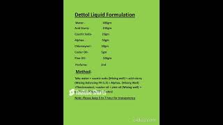 Download lagu Dettol Formula | Antiseptic Liquid Formula | Dettol Recipe #DisinfectantSolution #AntisepticLiquid mp3