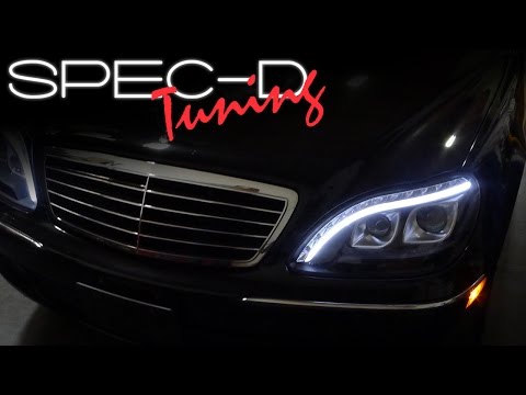 SPECDTUNING INSTALLATION VIDEO: 1998 - 2006 MERCEDES BENZ S-CLASS W220 LED PROJECTOR HEADLIGHTS