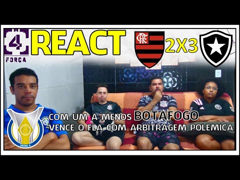 REACT FLAMENGO 2X3 BOTAFOGO BRASILEIRÃO 2023
