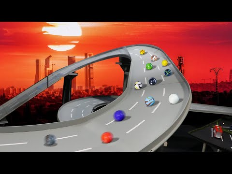 The best marbles racing - GlassCar Race 2 GP SunStorm - by Fubeca's Marble Runs