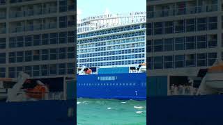Celebrity Beyond cruise ship departs from Fort Lauderdale port from the stern
