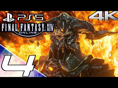 FINAL FANTASY XIV PS5 Gameplay Walkthrough Part 4 - Ramuh & Leviathan (A Realm Reborn) 4K 60FPS