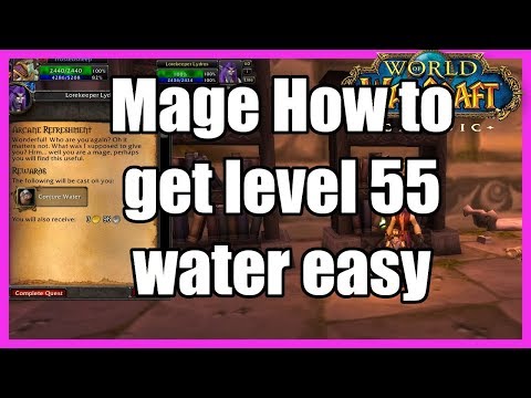 How to get the Mage Quest for Conjure Water Rank 7, WoW Classic Arcane Refreshment