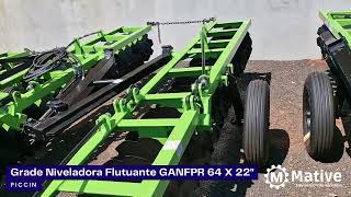 Grade Niveladora Flutuante Modelo GANFPR 64 X 22" X 3,50 Marca PICCIN Vídeo Grade Niveladora Flutuante Modelo GANFPR 64 X 22" X 3,50 Marca PICCIN