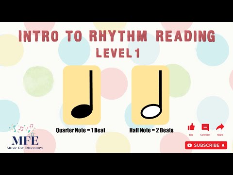 Intro to Rhythm Reading - Level 1 - Quarter Notes and Half Notes