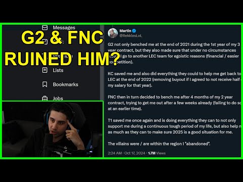 Rekkles EXPOSES FNC & G2 SABOTAGING His Career?
