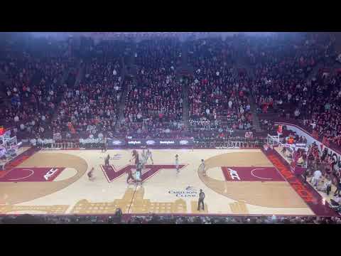 Virginia Tech Enter Sandman Before Tipoff VS In-State Rival Virginia - Absolute Chills - Feb 14 2022