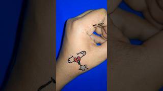 DIY PIN BROKEN HEART TATTOO 👌👌❤️👌💔👌 #new #shorts #viral #2k25 #amazing #trend