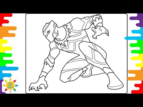 Black Panther Coloring Pages, Avenger Coloring Pages, Draw and Color TV