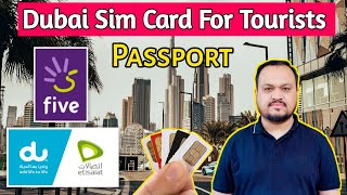 Dubai Sim Card For Tourists in Passport | Etisalat Five Sim All internet Packages | Du Sim | UAE Sim