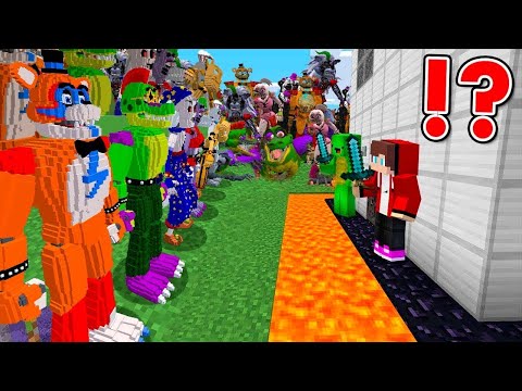 1000 FNAF Security Breach vs The Most Secure House   Minecraft by Mikey and JJ Maizen Parody