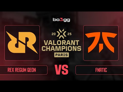 Rex Regum Qeon vs Fnatic ON VALORANT Champions 2025 - FULL MATCH REPLAY