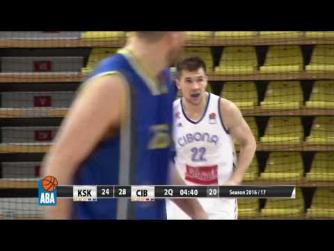 Perfect Cibona's fast break finished with Sulejmanović's dunk (Karpoš Sokoli - Cibona, 14.1.2017)
