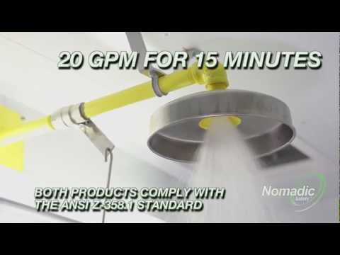 Nomadic Safety™ Emergency Shower and Eyewash Station (ANSI Z358.1 Compliant)