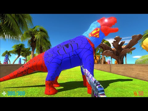 DEATH RUN JUNGLE vs SUPER SPIDERMAN BRACHIOSAURUS - Animal Revolt Battle Simulator