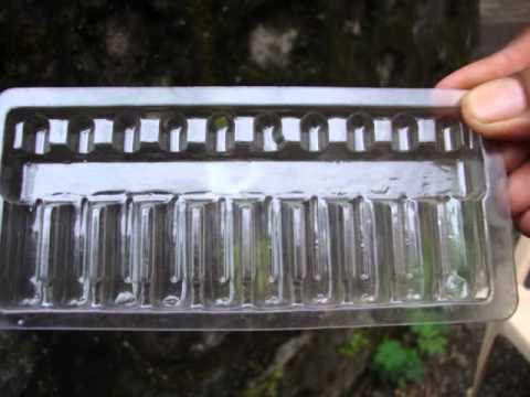 Black plastic blister packs