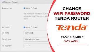How To Change Wifi Password Tenda Router