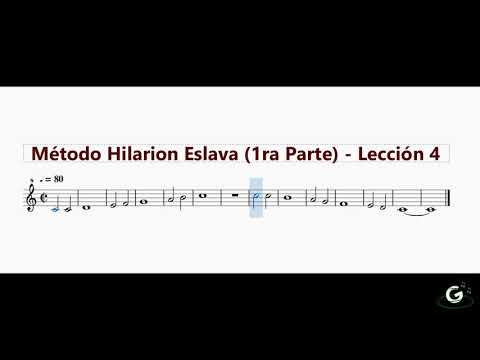 Método de Solfeo Hilarion Eslava (Primera Parte) - Lección 4