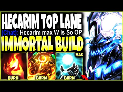 Meet the IMMORTAL HECARIM TOP LANE Build ~ Most OP Triple Burn Damage 🔥 LoL Top Hecarim Gameplay