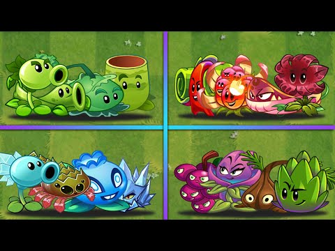 PvZ 2 | 4 Team Random 4 Plants - Who Will Win? - Team Plants Battlez
