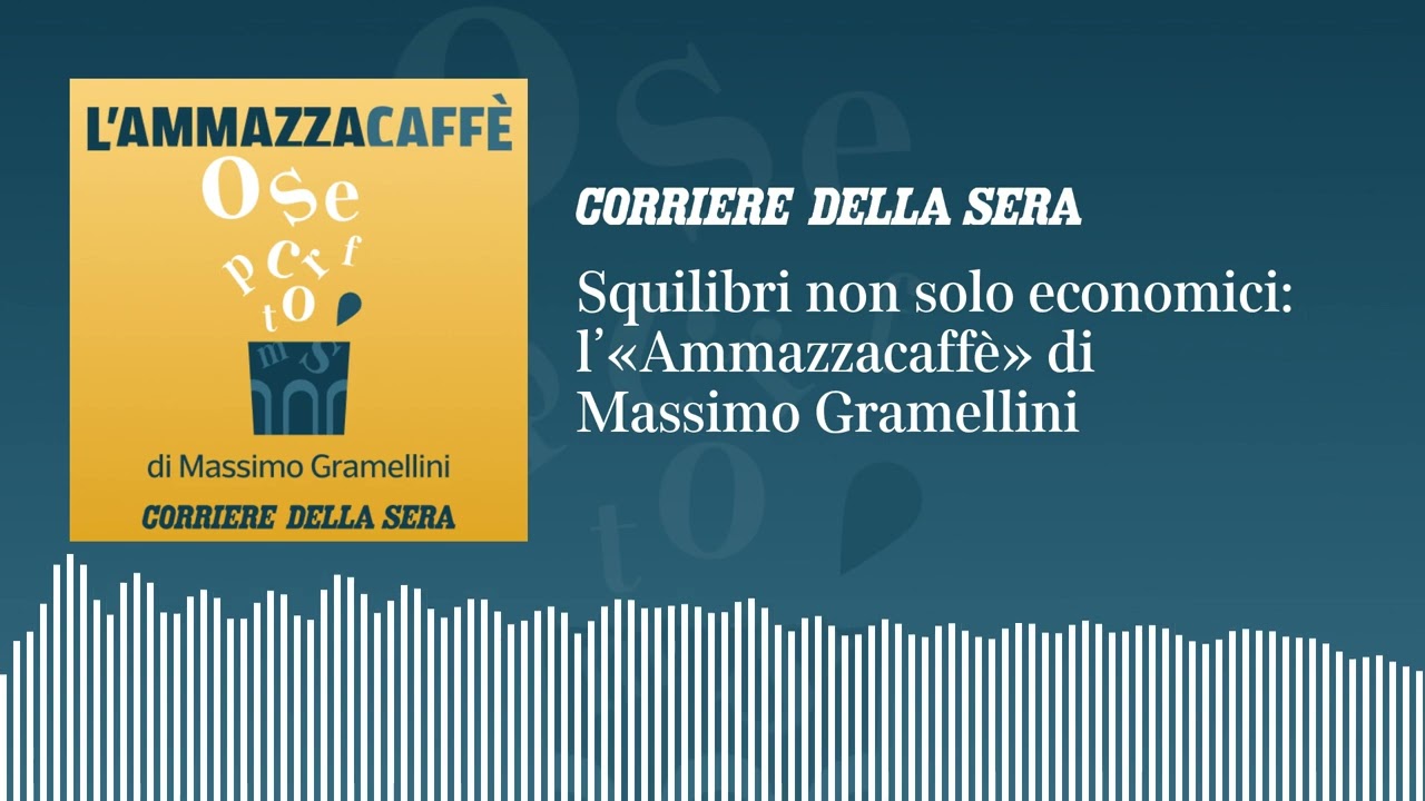 Squilibri non solo economici: l’«Ammazzacaffè» di Massimo Gramellini