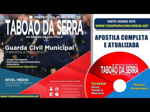 Apostila Taboão da Serra/SP 2015 - Guarda Civil Municipal - Nivel Medio - Impressa