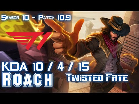 T1 Roach TWISTED FATE vs ANIVIA Mid - Patch 10.9 KR Ranked