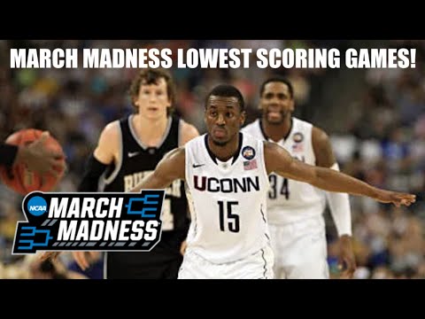 NCAA March Madness: Lowest Scoring Game From Every Tournament (2011-2019)