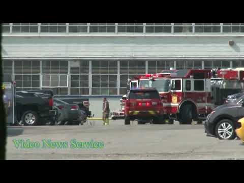 LEROY/Man falls, gets trapped in machinery during repair work