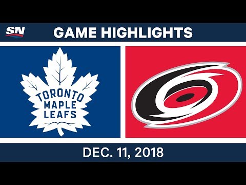 NHL Highlights | Maple Leafs vs. Hurricanes - Dec 11, 2018