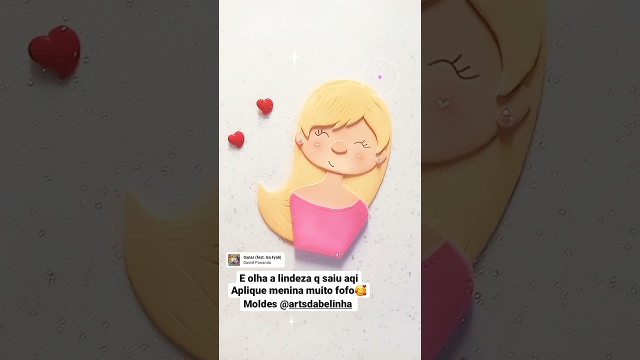 aplique menina, para capas de cadernos, kit escolar e outras opções.