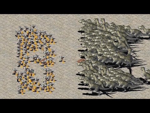 Flak Trooper vs T-rex - Red Alert 2