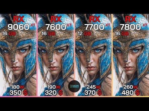 RX 9060 XT vs RX 7600 XT vs RX 7700 XT vs RX 7800 XT | 15 Games Tested!