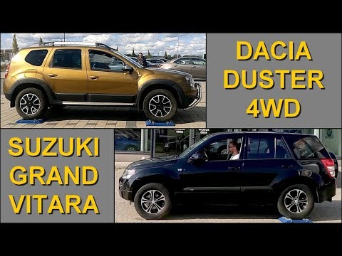 SLIP TEST - OFF ROAD SUV - Dacia Duster 4WD vs Suzuki Grand Vitara - @4x4.tests.on.rollers