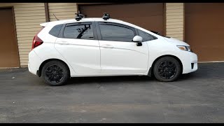 HONDA FIT/JAZZ - GK5 - Vinyl & Thule AeroBlade  Roof Rack Install #HondaFit4Adventure