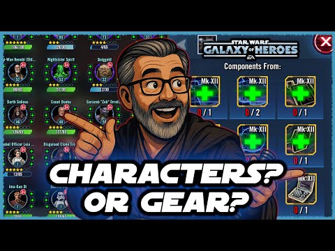 When to STOP Farming Characters and START Farming Gear in Star Wars Galaxy of Heroes