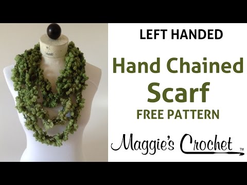 Super Easy 5 Minute Starbella Flowers Hand Chained Scarf (Single & Double) - Left Handed