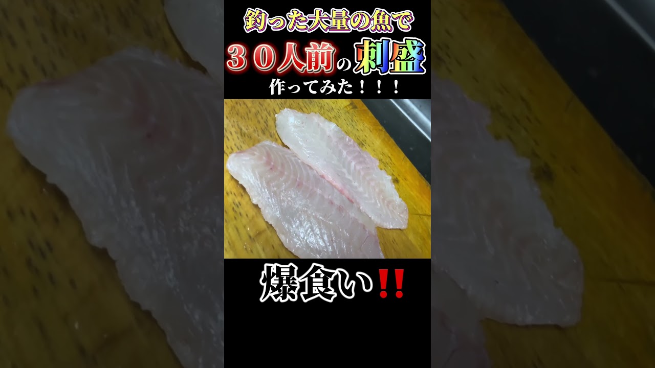 【爆食い】３０人前の巨大刺盛り作って食べる！！！＃釣り＃漁師＃島＃魚＃サバイバル＃キャンプ