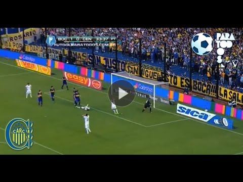 Cabezazo de Peppino. Boca 1 - Rosario Central 0. Fecha 11. Torneo Inicial 2013. Fútbol Para Todos
