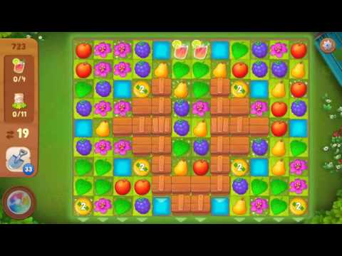 Gardenscapes Level 723 Walkthrough "No Boosters Used"