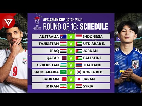 🔴 AFC Asian Cup 2023 Round of 16: Match Schedule & Full Fixtures