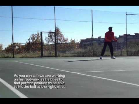 JM TENNIS BARCELONA - Forehand Drill with Neil (Beginner - 2nd lesson)