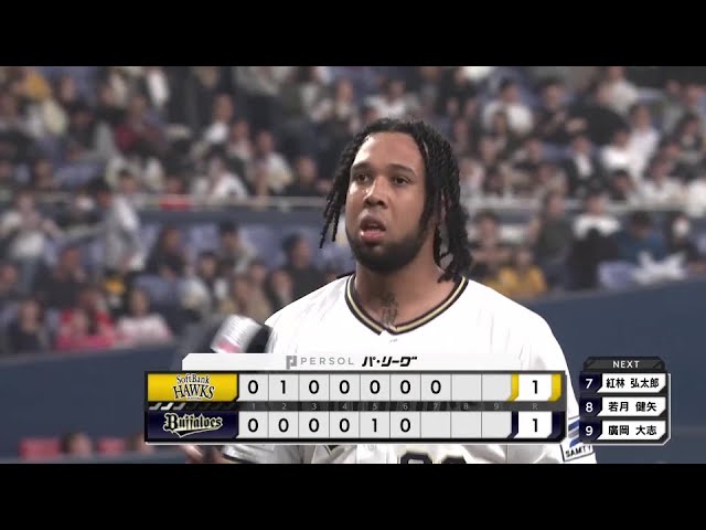 【7回表】最後は3者連続三振!! バファローズ・エスピノーザ 7回9奪三振1失点の好投!! 2025年4月10日 オリックス・バファローズ 対 福岡ソフトバンクホークス