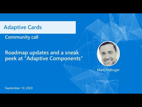 Adaptive Cards community call September 2020