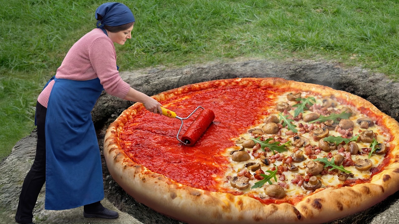 We Baked a Giant Homemade Pizza Underground!