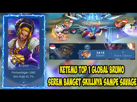 SAVAGE! Ketemu Top 1 Global Bruno, MMR Supreme Aldous Gue Auto DIGENDONG - Mobile Legends