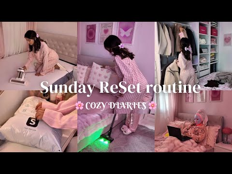 MY SUNDAY RESET ROUTINE 🌸🫧🧺 | Cozy Diaries | Deep Cleaning, Self-Care, Shein & Huda Beauty Haul 📦✨