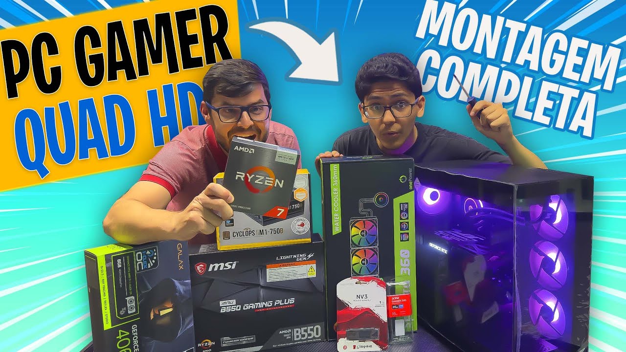 Montamos o PC GAMER AMD p/ JOGAR com RYZEN 7 5700X3D + RTX 4060TI