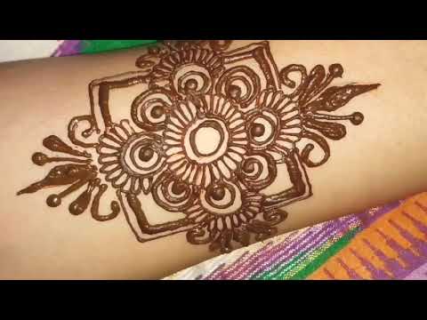 Beautiful Square Shaped Flower Henna/Mehndi Designs for Beginners Video